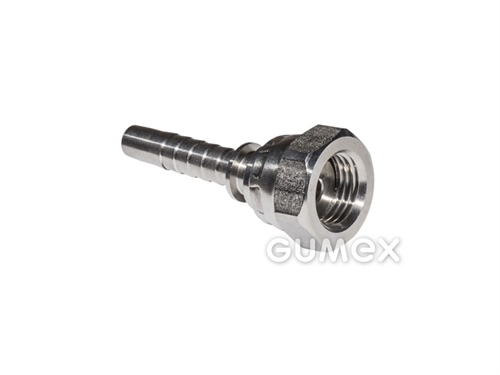 DKR-F, DN12, Überwurfmutter mit Innengewinde BSP 1/2", flache Dichtung, rostfreier Stahl, 